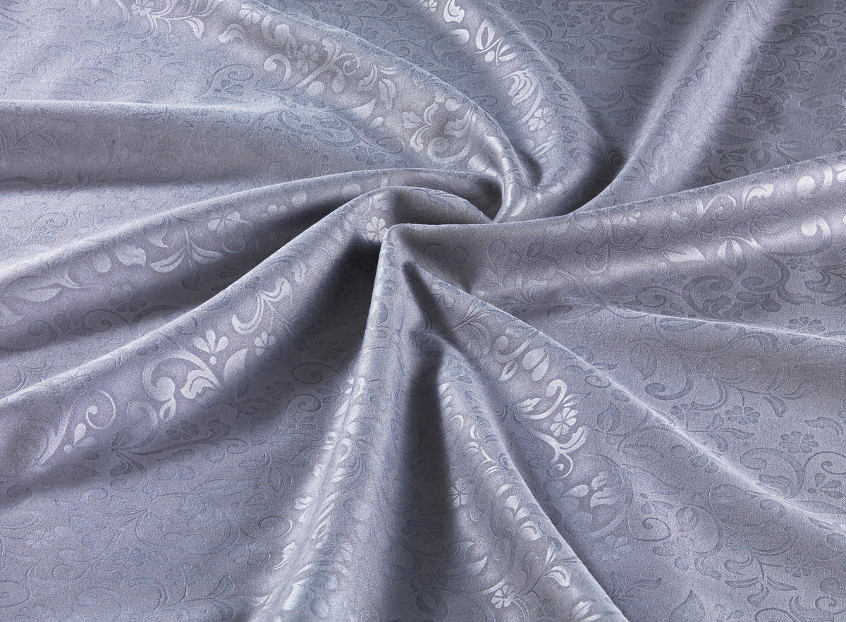 Microfaser Bettwäsche Bettwäsche_Microfaser Ranke geprägt - Silbergrau (135,00/200,00cm)