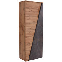 Garderobenschrank Venedig Eiche Wotan Nachbildung Beton dunkel Optik B/H/T: ca. 70x196x36 cm Venedig - Eiche (70,00/196,00/36,00cm)