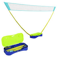 SPORTNOW Badminton-Set grün Kunststoff B/H/L: ca. 22,4x155x400 cm Badminton-Set - blau/grün (400,00/22,40/155,00cm) - SPORTNOW