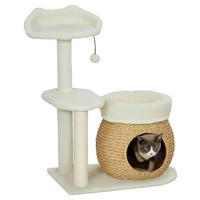 PawHut Kratzbaum cremeweiß Spanplatte B/H/L: ca. 40x79x60 cm Kratzbaum - cremeweiß (60,00/40,00/79,00cm) - PawHut