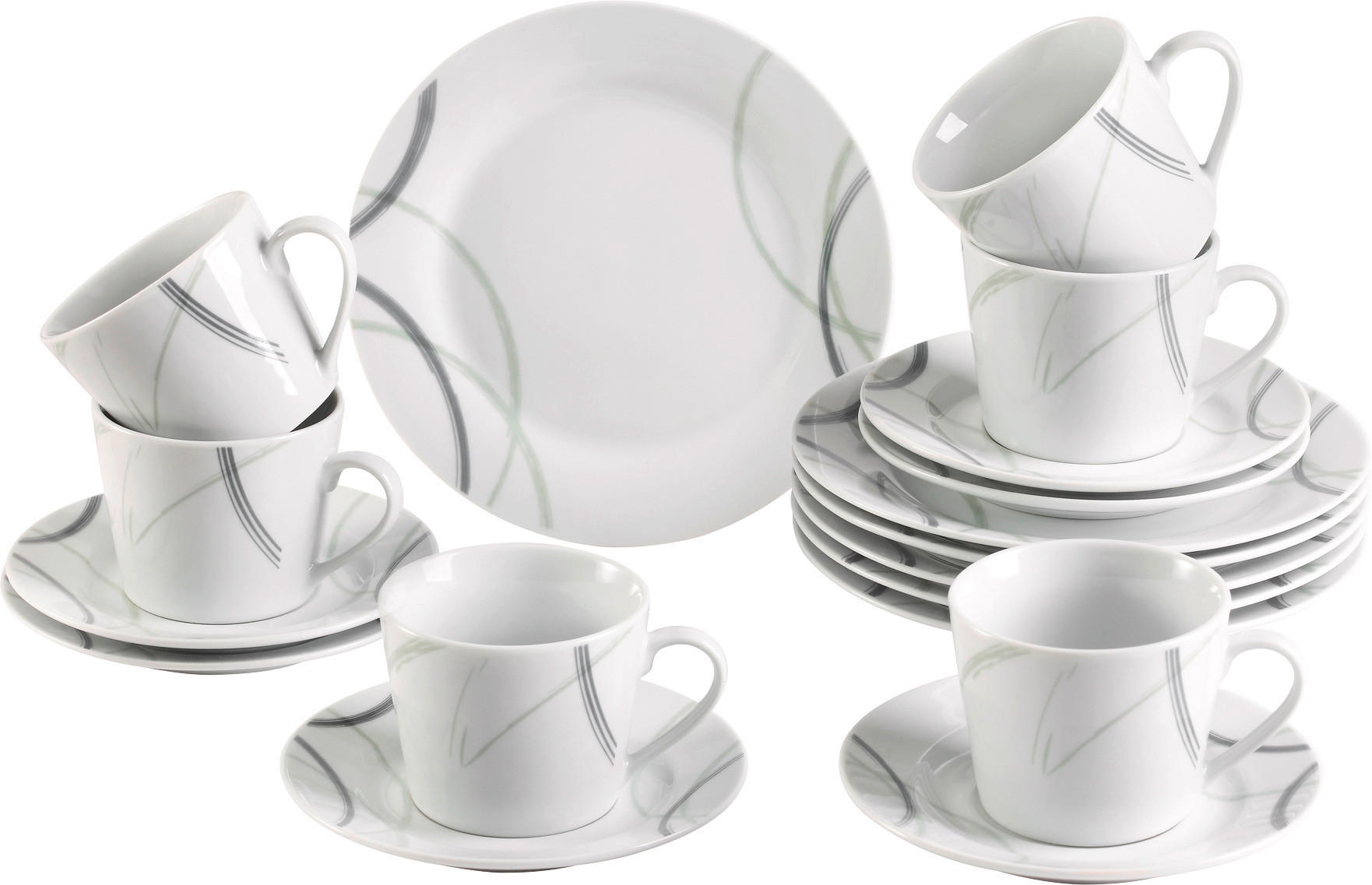 Sensation Kaffeeservice weiß Porzellan 18 tlg. Kaffeeset_Ben_18tlg. - weiß - Sensation