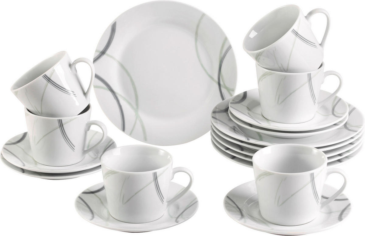 Sensation Kaffeeservice weiß Porzellan 18 tlg. Kaffeeset_Ben_18tlg. - weiß - Sensation