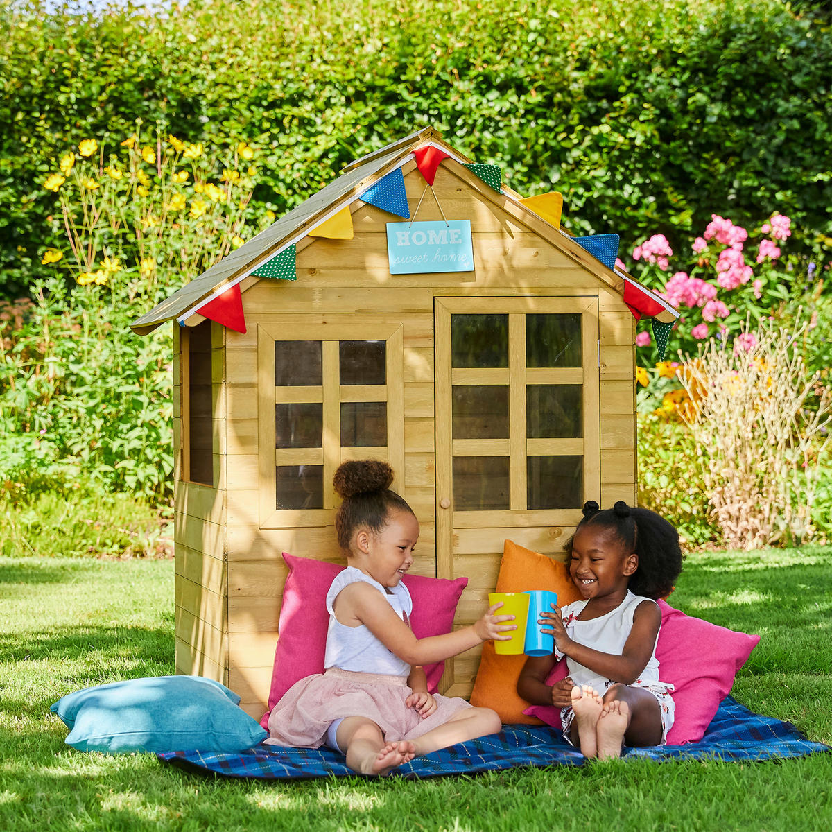 Zwerkules Spielhaus Holla natur B/H/L: ca. 121x140x97,5 cm Holla - natur (97,50/121,00/140,00cm) - Zwerkules