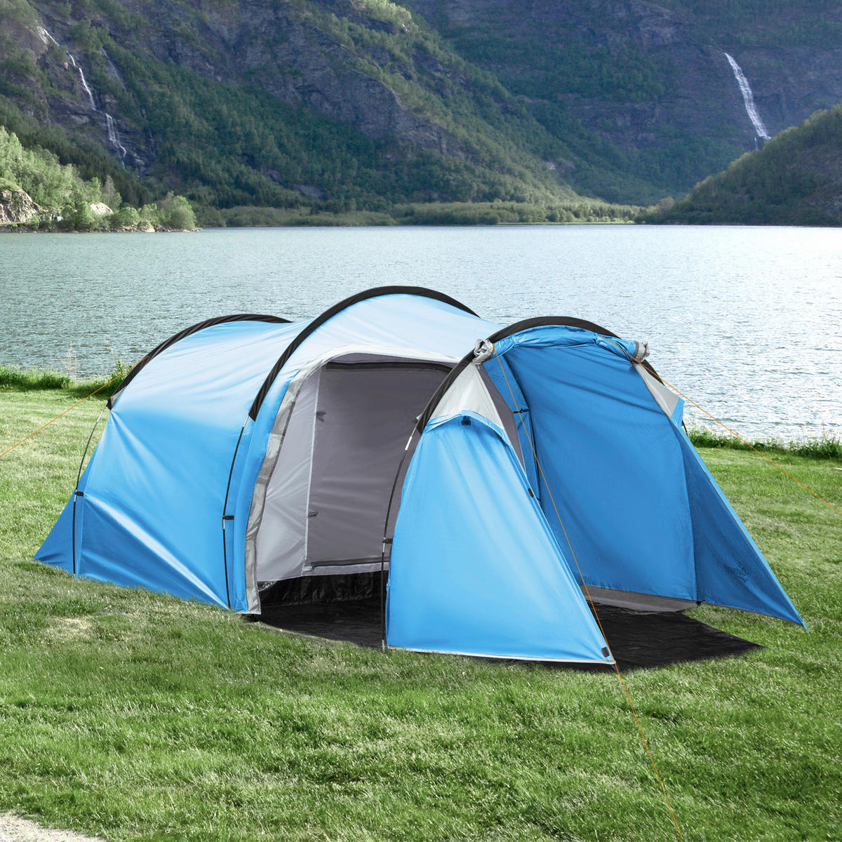 Outsunny Campingartikel B/H/L: ca. 206x426x154 cm Campingzelt - hellblau (154,00/206,00/426,00cm) - Outsunny