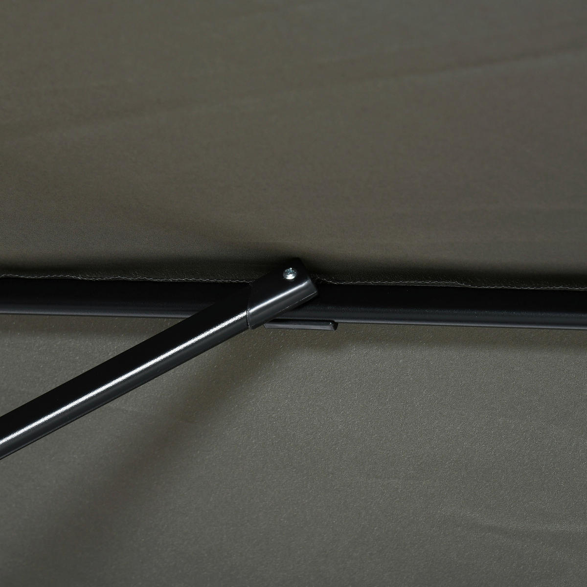 Outsunny Sonnenschirm grau Polypropylen B/H/L: ca. 245x245x245 cm Sonnenschirm - grau (245,00/245,00/245,00cm) - Outsunny