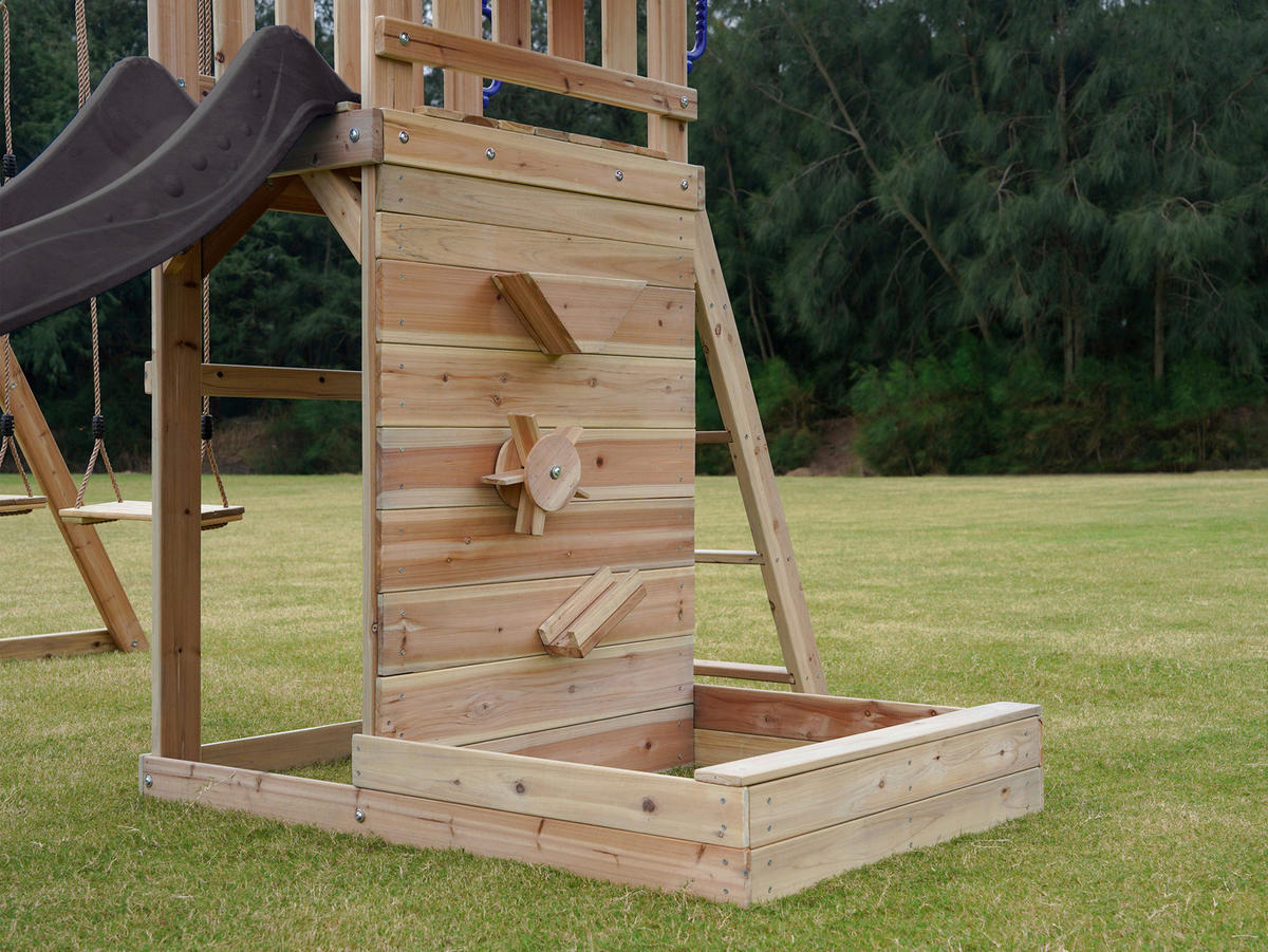 AXI Spielturm Malik grau B/H/L: ca. 345x270x336 cm Malik - braun/grau (336,00/345,00/270,00cm) - AXI