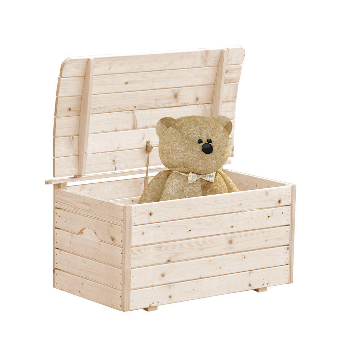 Timbela Aufbewahrungsbox M034 natur Holz B/H/L: ca. 80x47x50 cm M034 - natur (50,00/80,00/47,00cm) - Timbela