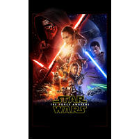 Komar Fototapete Star Wars EP7 Movie Poster B/L: ca. 120x200 cm Star Wars EP7 Movie Poster - (120,00/200,00cm) - Komar