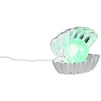 Reality Kinderzimmerleuchte Chrom Kunststoff B/H/L: ca. 17,5x14,5x12,5 cm LED-Tischleuchte_Shelly - Chrom (12,50/17,50/14,50cm) - Reality