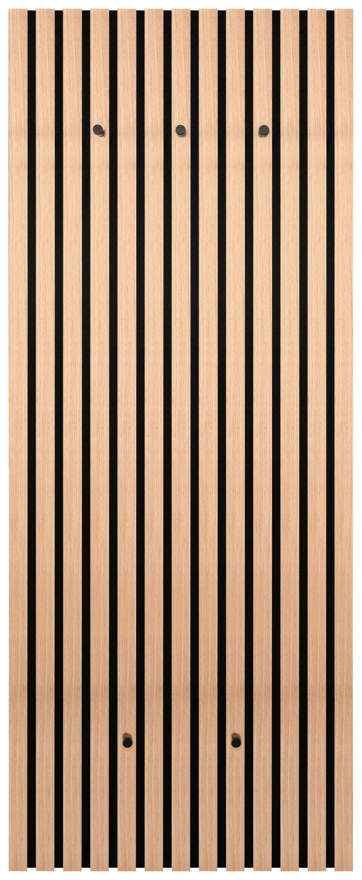 Wandgarderobe Grace Eiche Artisan Nachbildung schwarz B/H/T: ca. 50x125x7 cm Grace - Eiche/schwarz (50,00/125,00/7,00cm)
