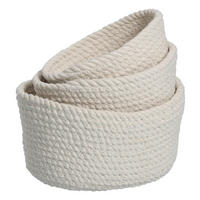 Zeller Aufbewahrungskorb-Set weiß Baumwolle Aufbewahrungskorb-Set_3tlg. - weiß - Zeller