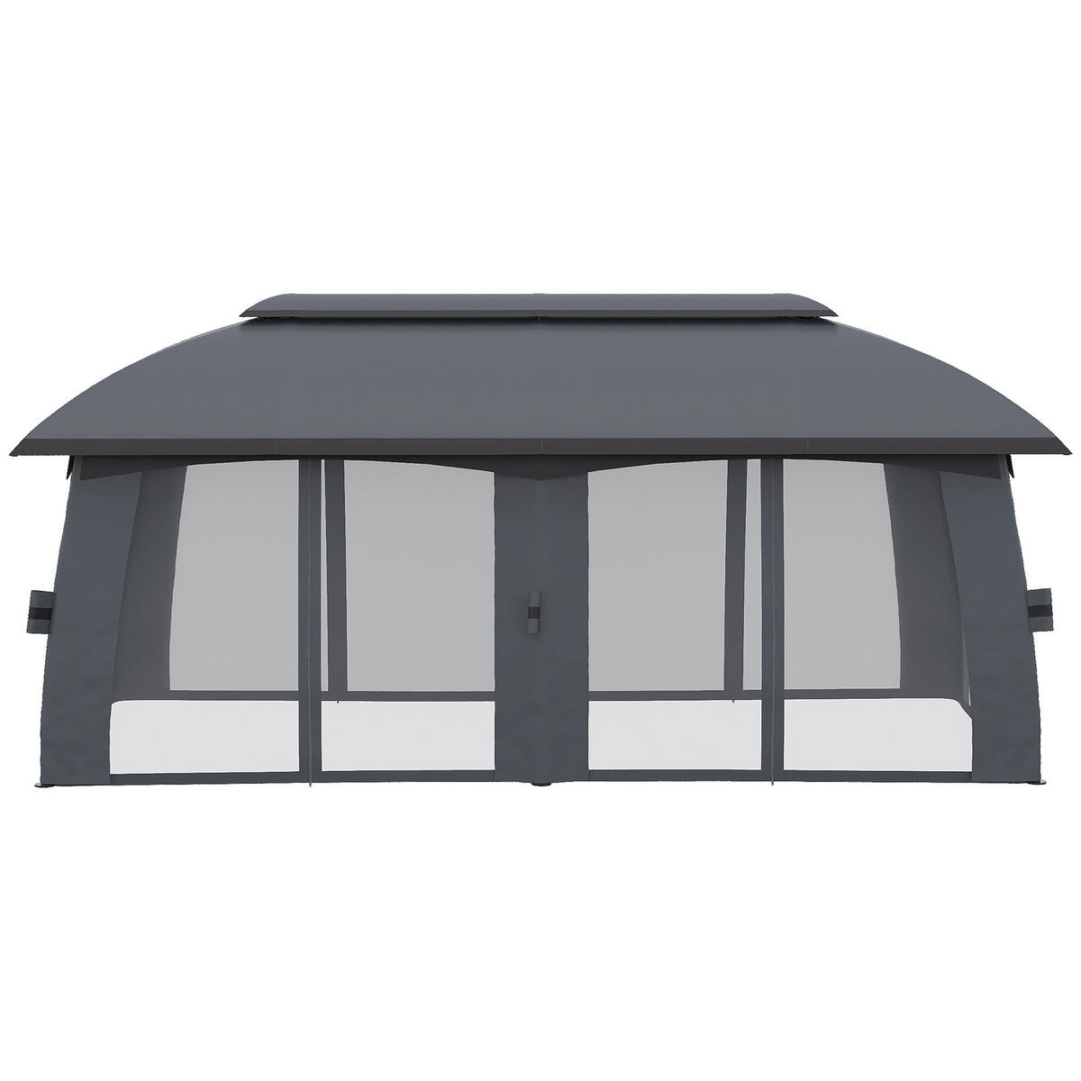 Outsunny Pavillon dunkelgrau Nylon B/H/L: ca. 600x278x300 cm Pavillon - dunkelgrau (300,00/600,00/278,00cm) - Outsunny
