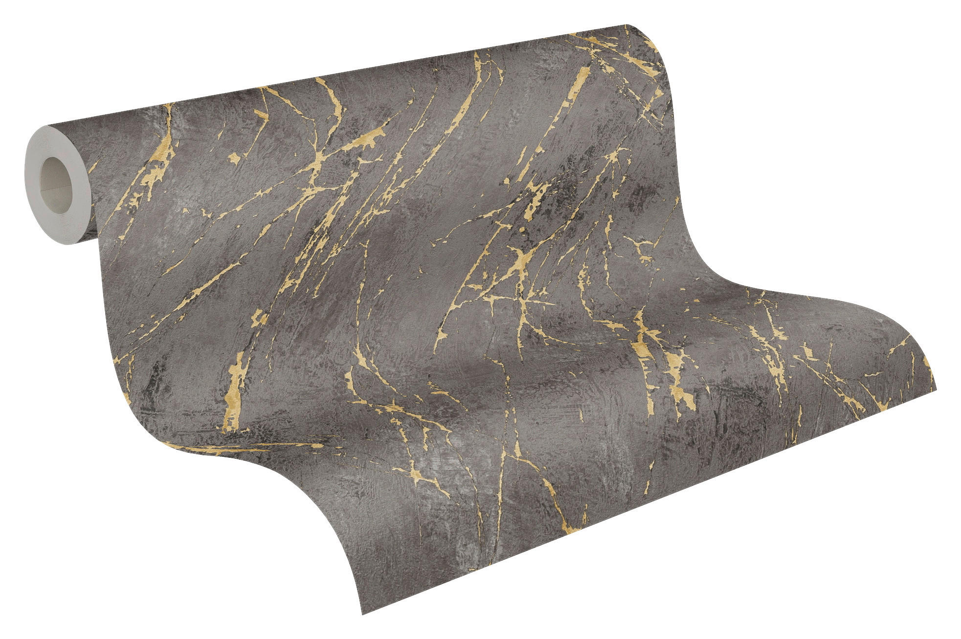 A.S.Création Vliestapete schwarz anthrazit gold B/H/D: ca. 53x1005x8,2 cm Vliestapete - gold/schwarz (8,20/1005,00cm) - A.S.Creation