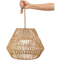 NewGarden LED-Pendelleuchte natur B/H/L: ca. 40x30,5x40 cm 1.0 Brennstellen SISINE 30 - natur (40,00/40,00/30,50cm) - NewGarden