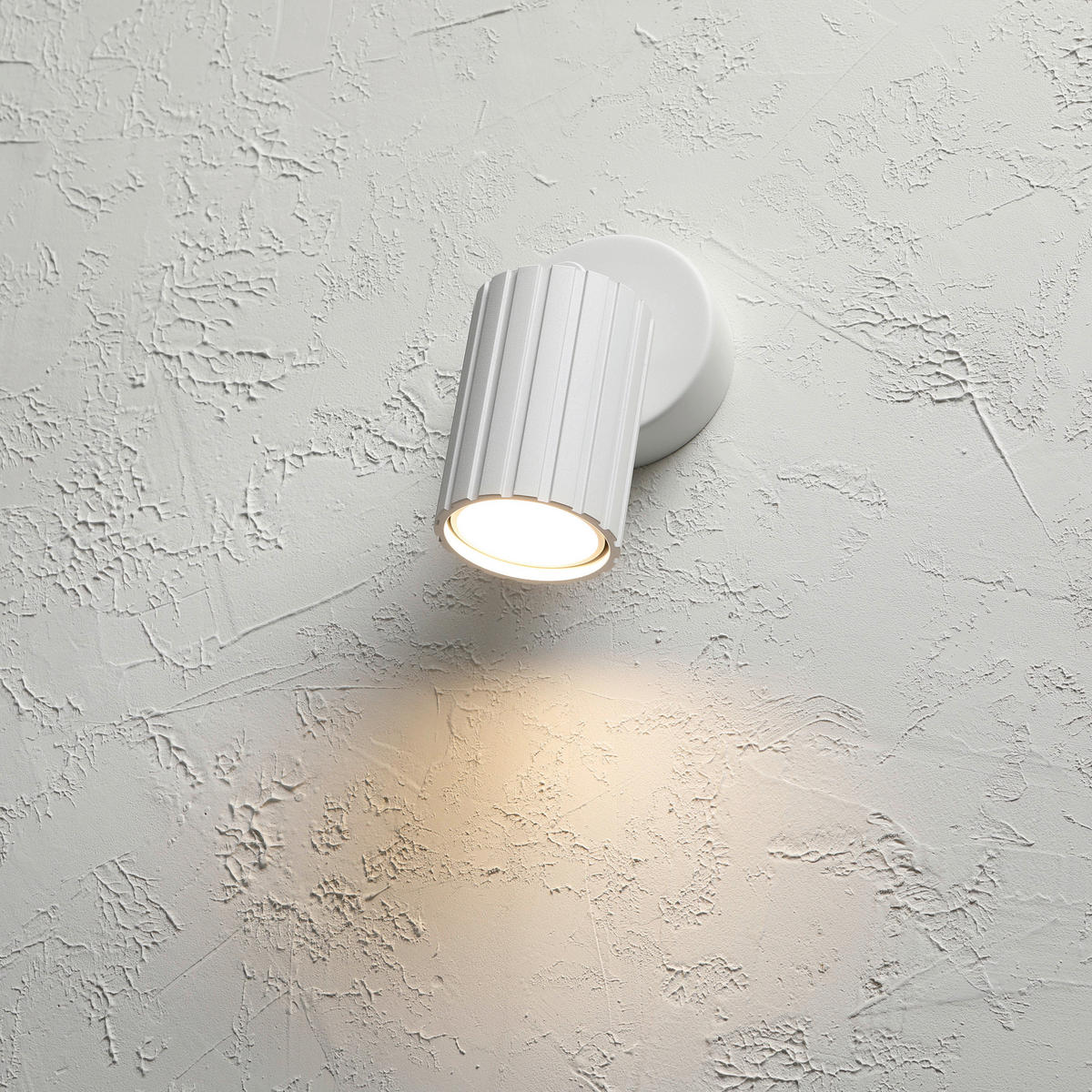 Lamkur Wandleuchte weiß Stahl B/H/L: ca. 8x16x8 cm GU10 1 Brennstellen Prisma - weiß (8,00/8,00/16,00cm) - Lamkur