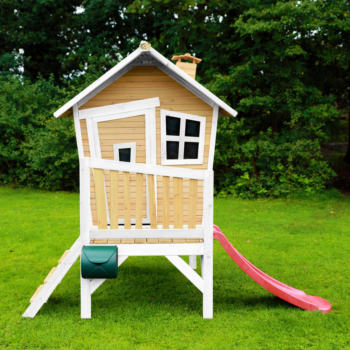 AXI Spielhaus Robin braun B/H/L: ca. 264x203x177 cm Robin - braun/weiß (177,00/264,00/203,00cm) - AXI