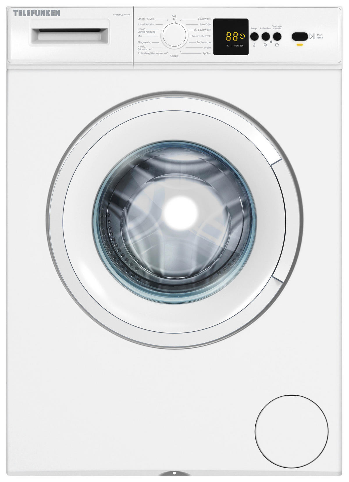 TELEFUNKEN Waschmaschine TF-WM-4201T0 weiß B/H/T: ca. 60x85x50 cm ca. 5 kg Waschmaschine TF-WM-4201T0 - weiß (60,00/85,00/50,00cm) - TELEFUNKEN