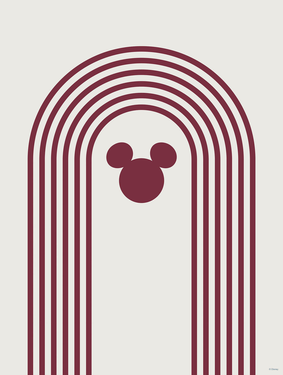 Komar Poster Minimal Mickey Disney B/L: ca. 30x40 cm Minimal Mickey - (30,00/40,00cm) - Komar