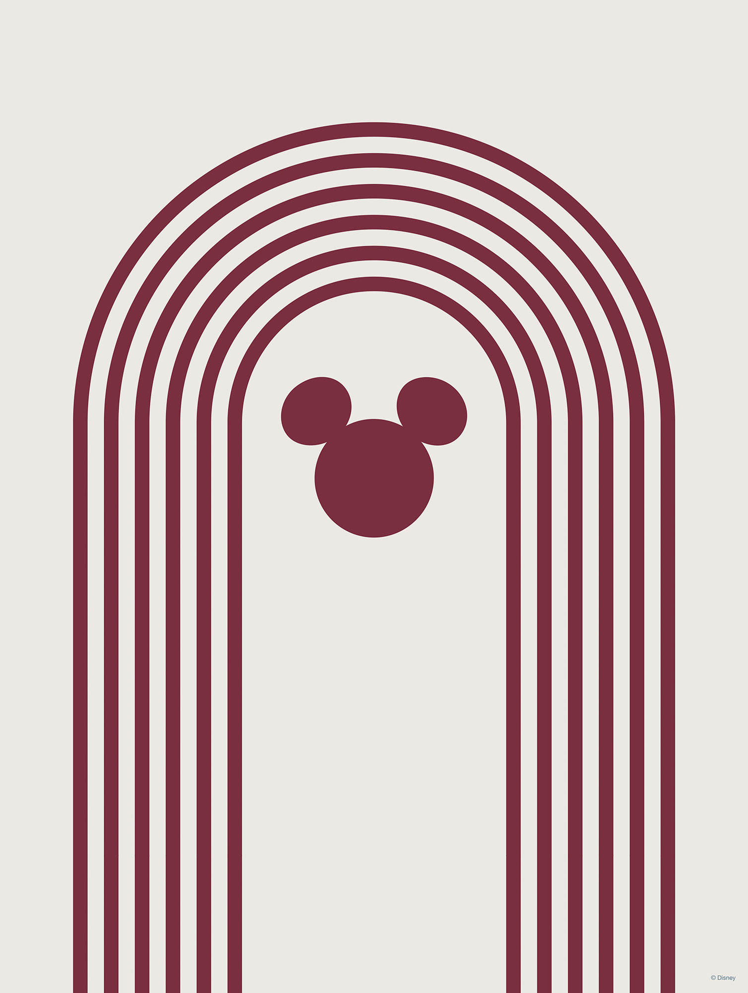 Komar Poster Minimal Mickey Disney B/L: ca. 30x40 cm günstig online kaufen