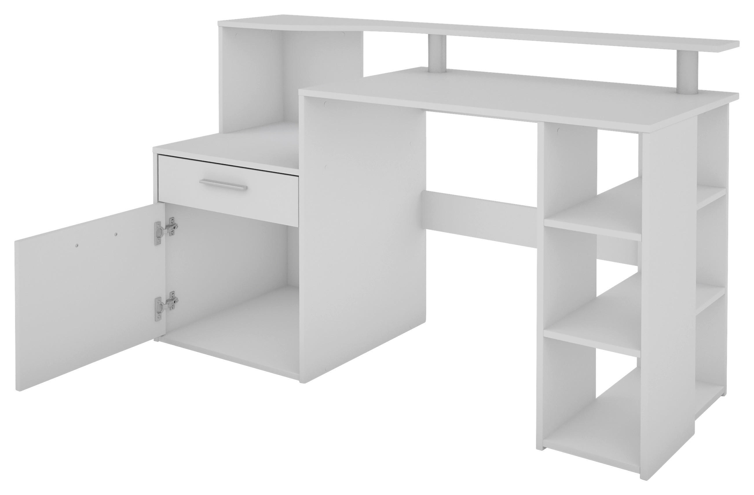 Schreibtisch LOUIS weiß B/H/T: ca. 140x89x55 cm LOUIS - weiß (140,00/89,00/55,00cm) - byLIVING