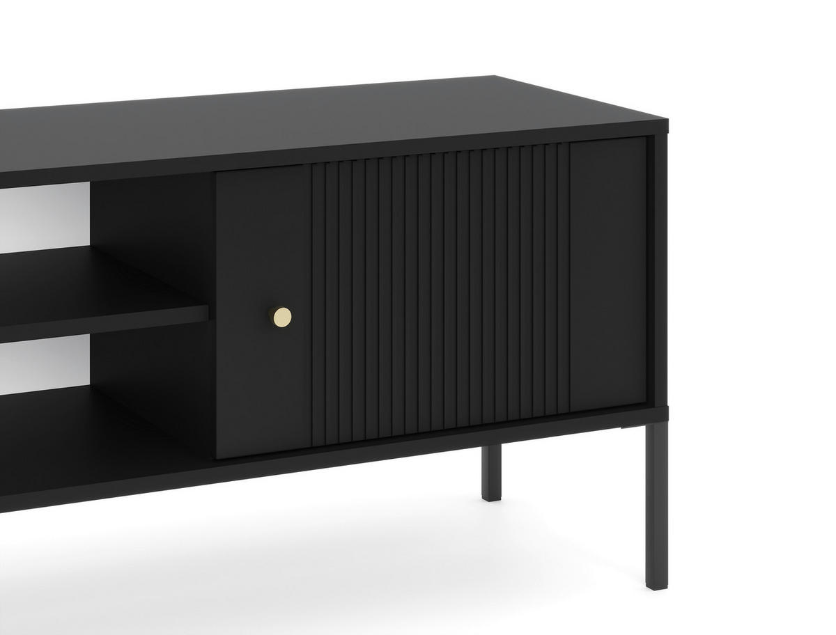 TV-Lowboard ISEO schwarz matt B/H/T: ca. 154,5x50,5x39 cm ISEO - schwarz (154,50/50,50/39,00cm) - WIPMEB