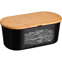 Kesper Brotbox schwarz Kunststoff B/H/L: ca. 20x14,5x34 cm Brotbox - natur/schwarz (34,00/20,00/14,50cm) - Kesper