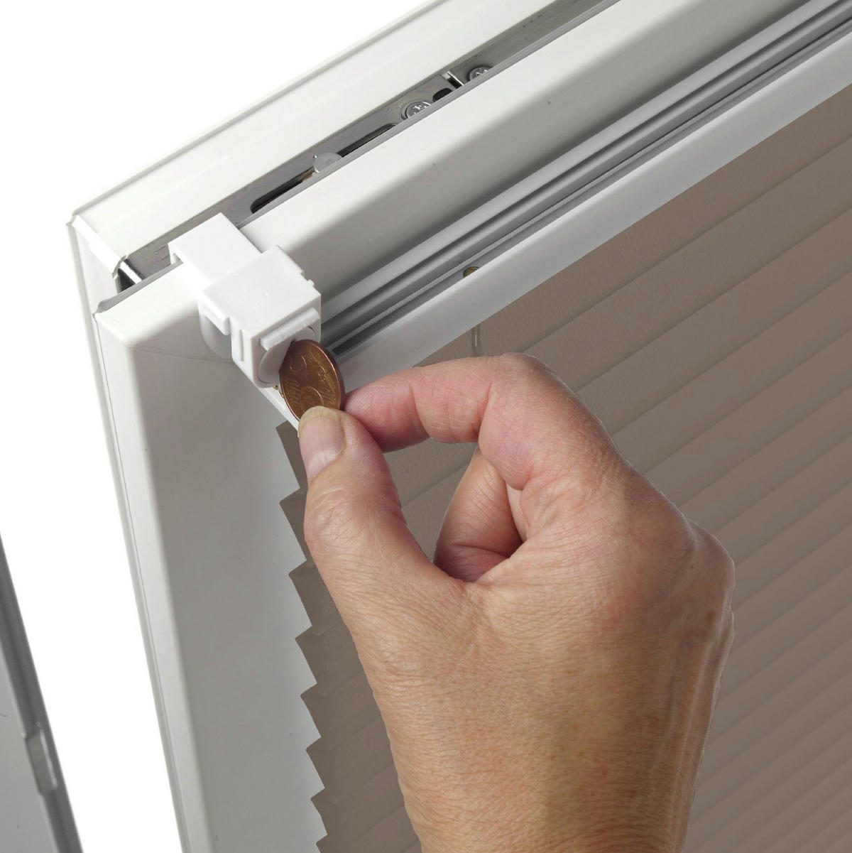 Spannplissee Easyfix Pia taupe B/L: ca. 45x130 cm Easyfix Pia - taupe (45,00/130,00cm)