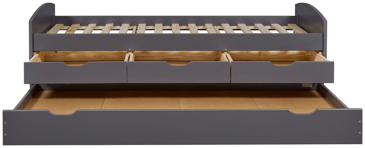 Funktionsbett Lena grau Liegefläche B/L: ca. 90x200 cm Lena - grau (98,00/63,00/205,00cm) - Inter Link