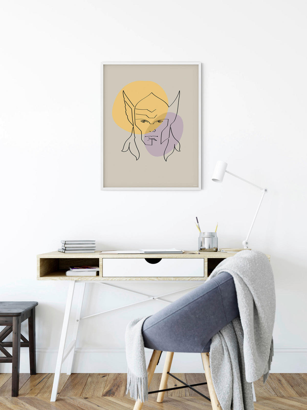 Komar Poster Soulful Sanctuary Thor Head Disney B/L: ca. 40x50 cm Soulful Sanctuary Thor Head - (40,00/50,00cm) - Komar