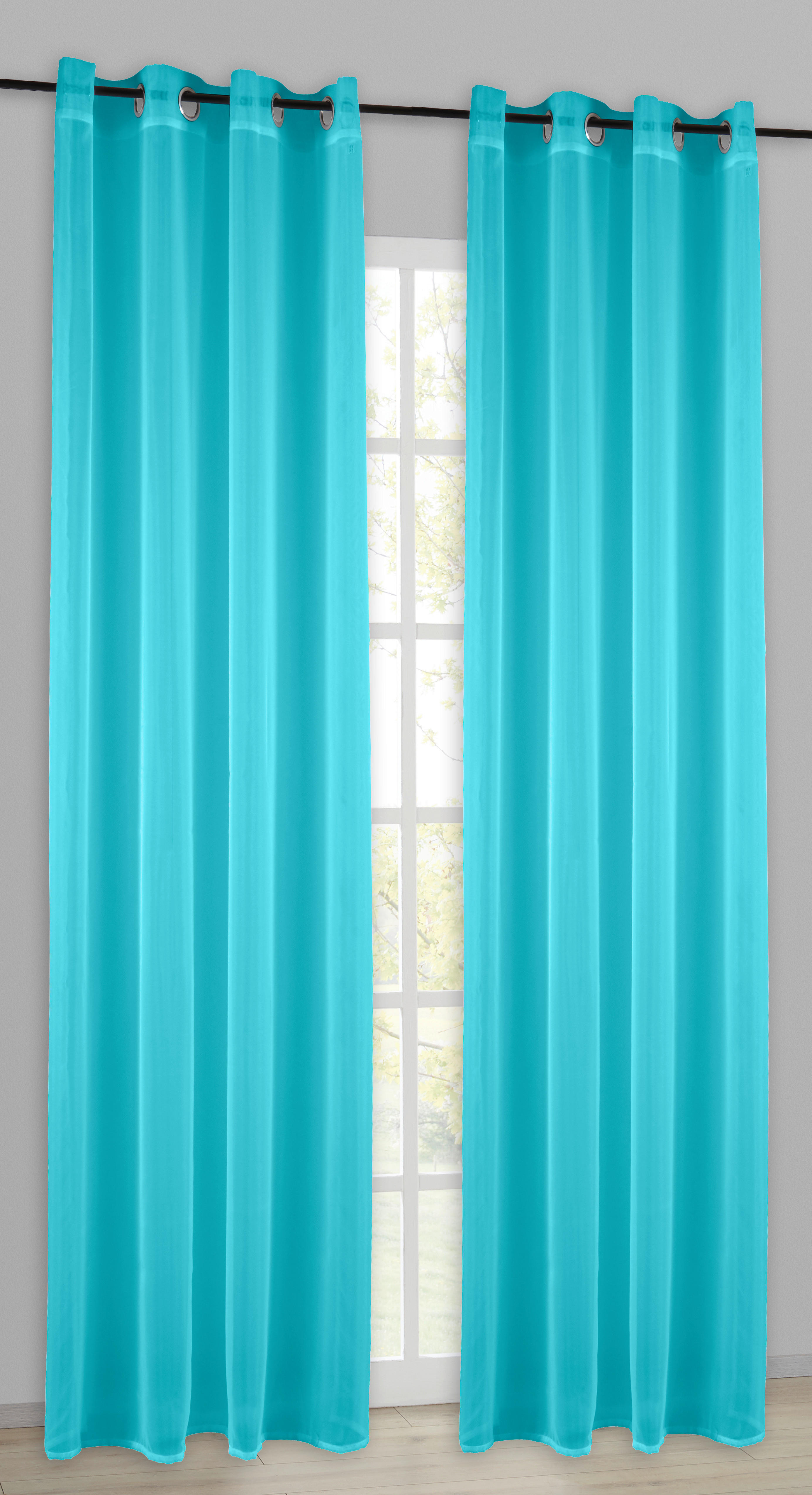 POCOline Ösenvorhang Micha blau B/L: ca. 135x235 cm Micha - blau (135,00/235,00cm) - POCOline