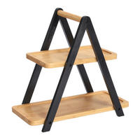 Zeller Etagere schwarz Bambus B/H/L: ca. 172x32x34 cm Etagere - schwarz (34,00/172,00/32,00cm) - Zeller