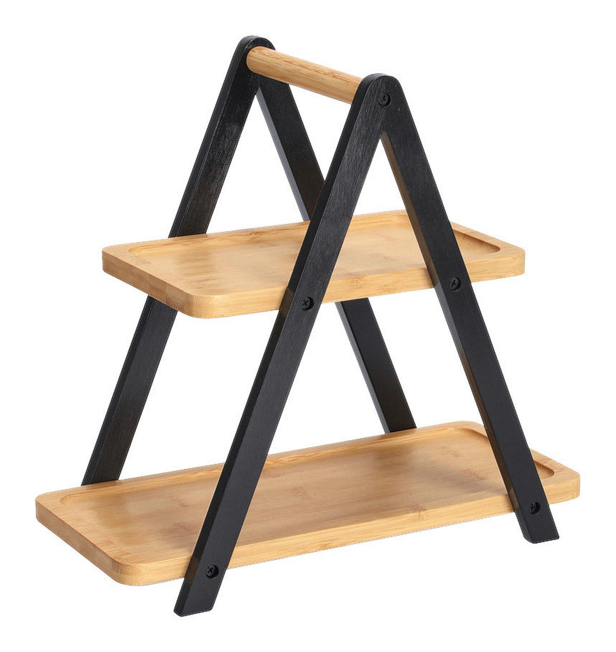 Zeller Etagere schwarz Bambus B/H/L: ca. 172x32x34 cm Etagere - schwarz (34,00/172,00/32,00cm) - Zeller