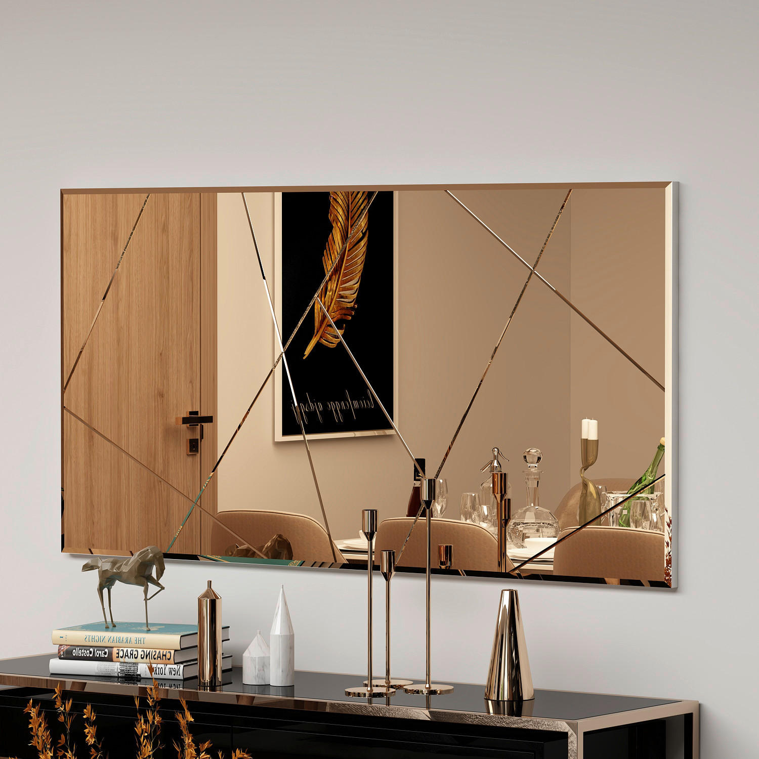 Wandspiegel Eilish bronze Glas B/H/T: ca. 120x60x2,2 cm Eilish - bronze (120,00/60,00/2,20cm) - moebel17
