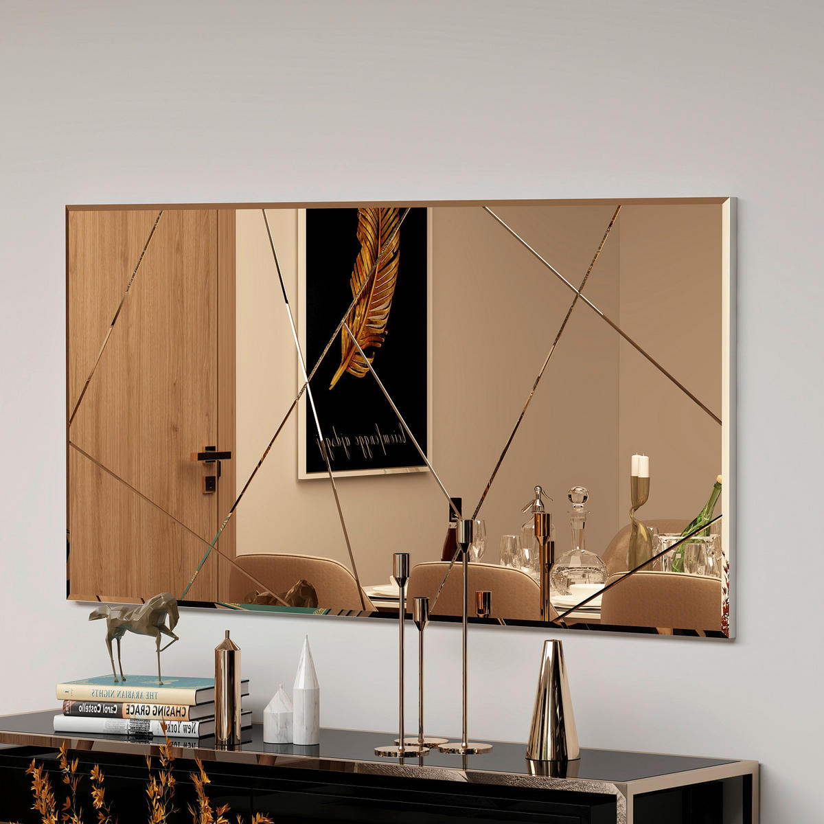 Wandspiegel Eilish bronze Glas B/H/T: ca. 120x60x2,2 cm Eilish - bronze (120,00/60,00/2,20cm) - moebel17