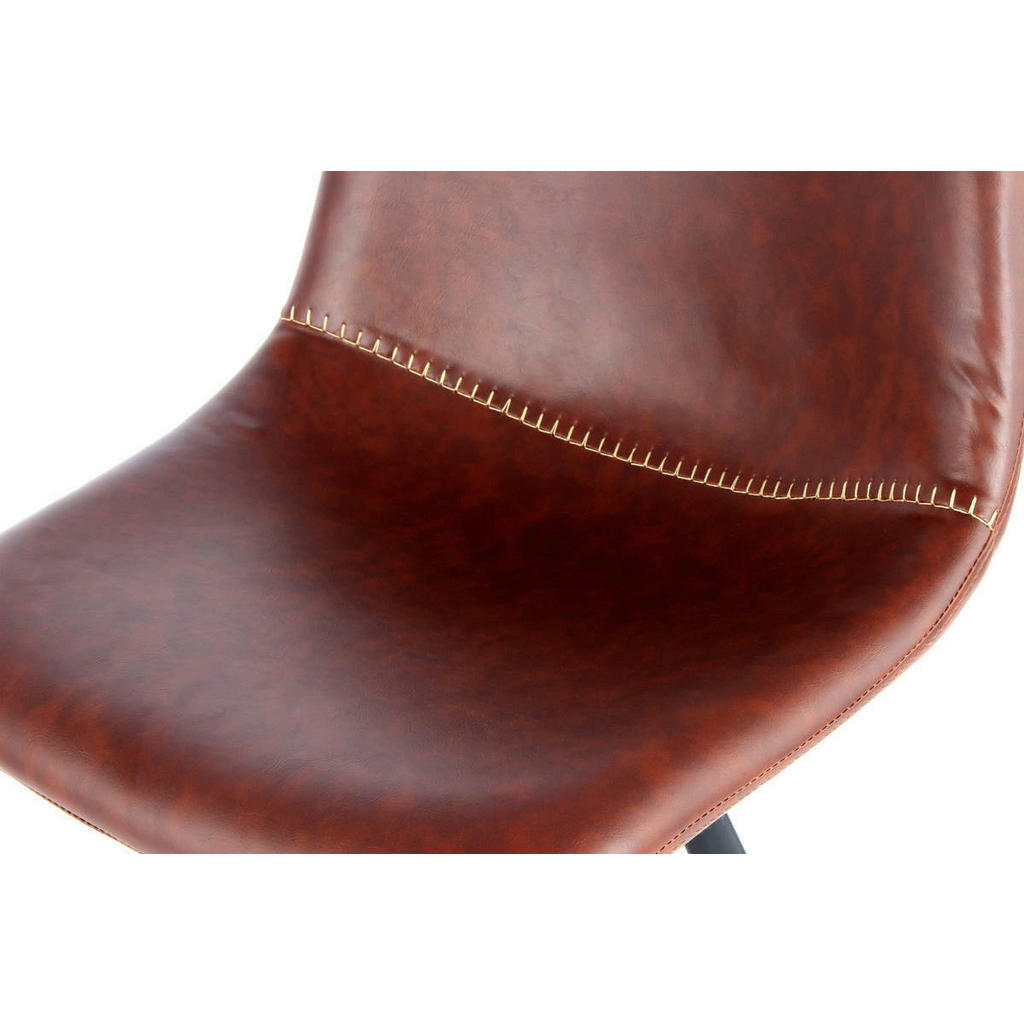 Thumbnail - Barhocker Samantha 300 2er dunkelbraun Kunstleder B/H/T: ca. 47,5x102x56,5 cm