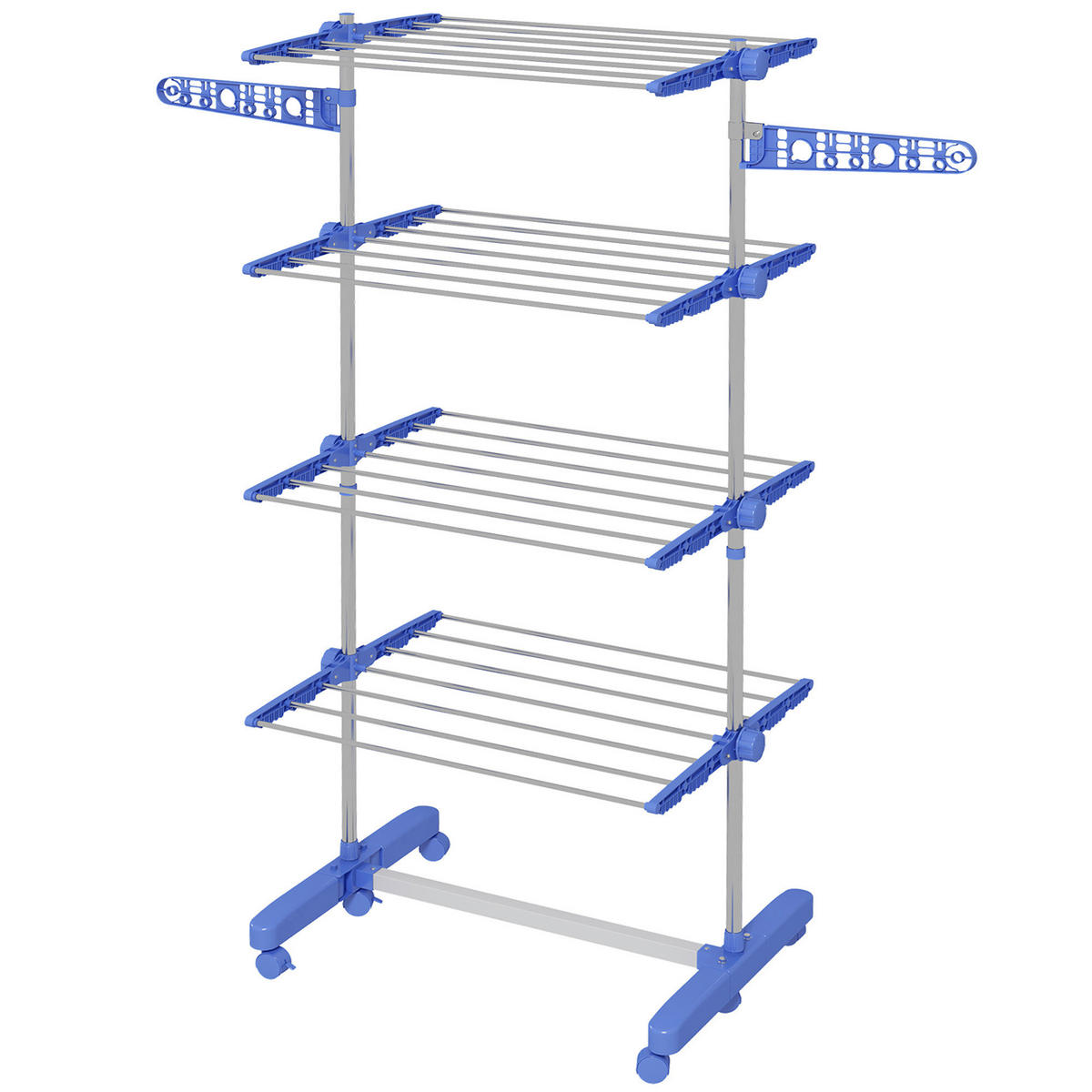 HOMCOM Wäscheständer blau Polypropylen B/H/L: ca. 55x142x172 cm Trockenständer - blau (172,00/55,00/142,00cm) - HOMCOM