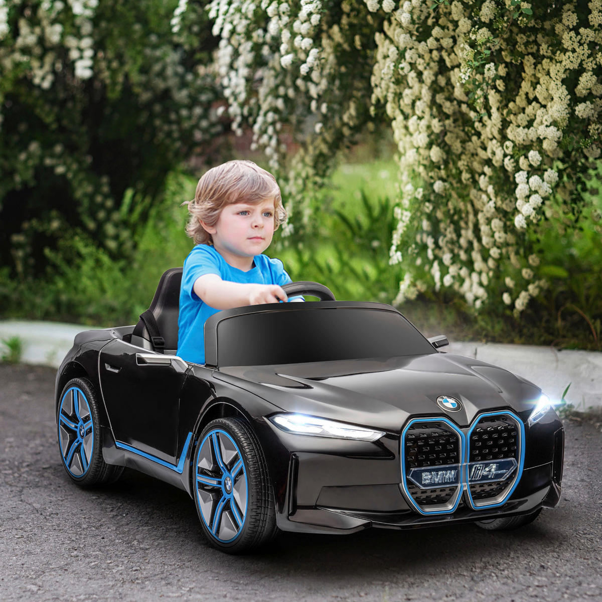 HOMCOM Kinderauto schwarz B/H/L: ca. 67x115x45 cm Kinderfahrzeug - schwarz (45,00/67,00/115,00cm) - HOMCOM