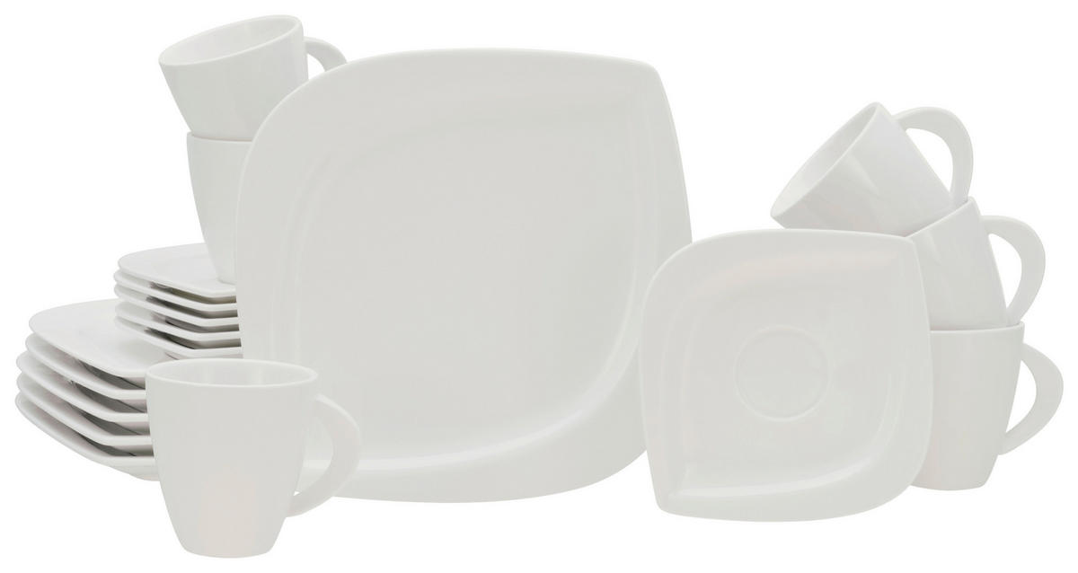 CreaTable Kaffeeservice Melbourne creme Porzellan 18 tlg. Melbourne - creme - CreaTable