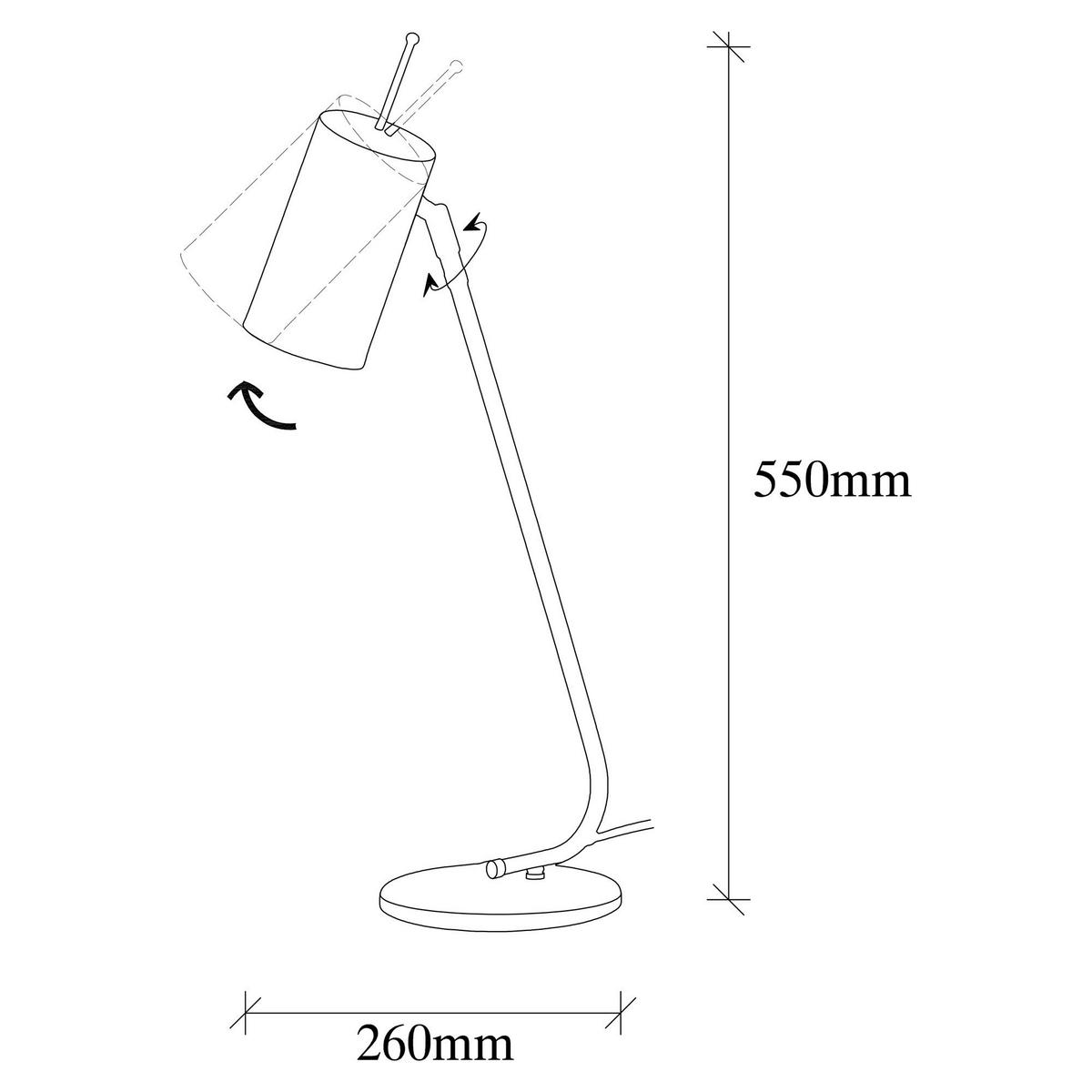 Opviq Tischleuchte schwarz gold Eisen B/H/T/L: ca. 8x55x26x8 cm E27 1 Brennstellen Sivani - MR-611 - gold/schwarz (8,00/8,00/55,00cm) - Opviq