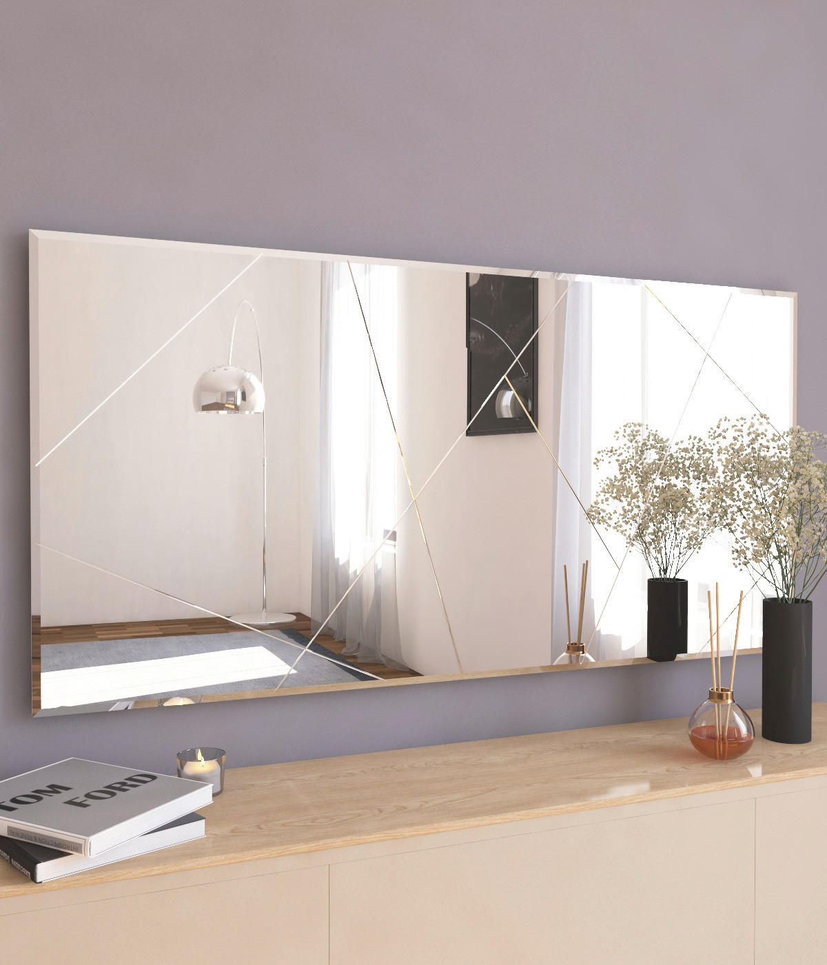 Wandspiegel Eilish transparent Glas B/H/T: ca. 120x60x2,2 cm Eilish - transparent (120,00/60,00/2,20cm) - moebel17