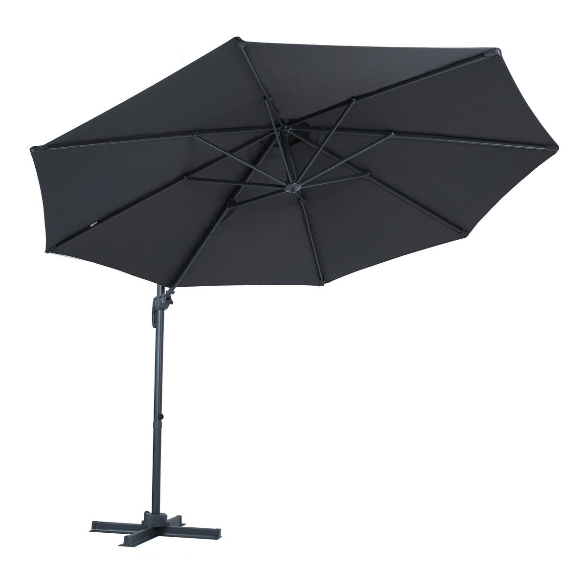 AXI Outdoor Living Ampelschirm Marisol grau Metall B/H/L: ca. 300x235x300 cm Marisol - anthrazit/grau (300,00/300,00/235,00cm) - AXI Outdoor Living