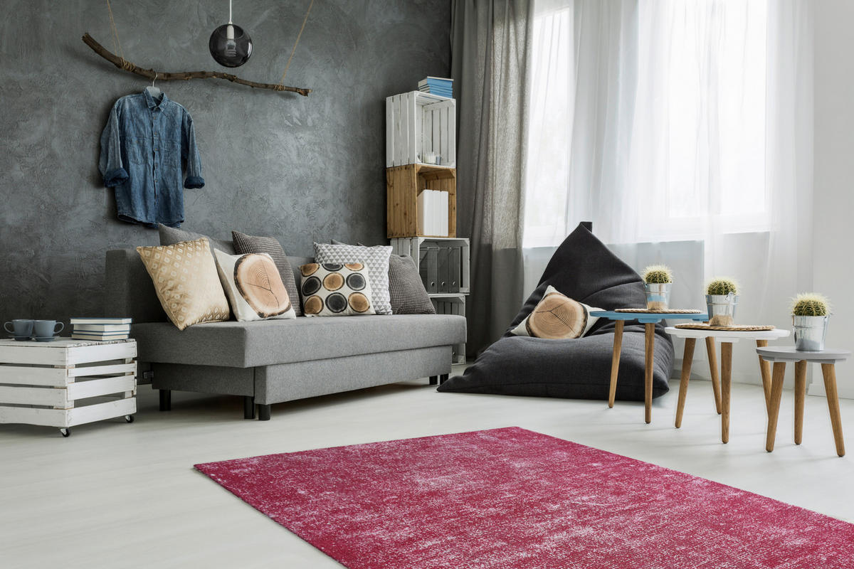 Kayoom Kurzflorteppich Etna 110 rot B/H/L: ca. 160x0,9x230 cm Etna 110 - rot (230,00/160,00/0,90cm) - Kayoom