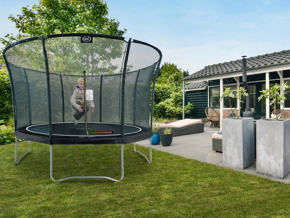 AXI Trampolin Denver schwarz B/H/T: ca. 405x269x405 cm Denver - schwarz/grau (405,00/269,00/405,00cm) - AXI