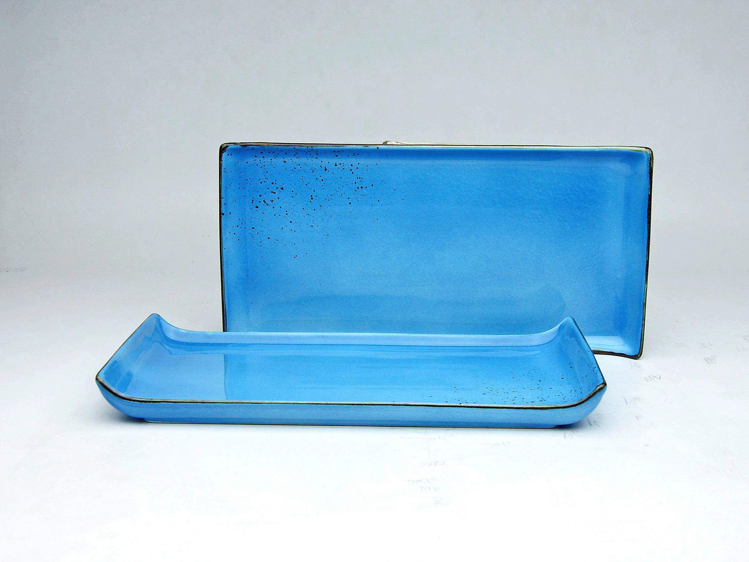 CreaTable Servierplatte NATURE COLLECTION blau Steinzeug B/L: ca. 165x33 cm NATURE COLLECTION - blau (165,00/33,00cm) - CreaTable