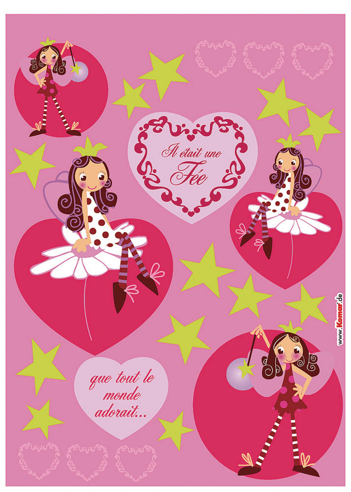 Komar Wandtattoo Fairy  Fairy B/L: ca. 50x70 cm Fairy - (50,00/70,00cm) - Komar