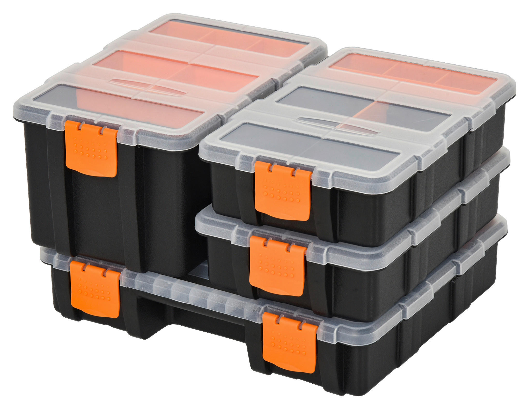 B/H/L: ca. 22,5x28,7x5,5 cm Werkzeugkasten - orange/schwarz (5,50/22,50/28,70cm) - DURHAND