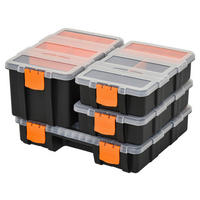 B/H/L: ca. 22,5x28,7x5,5 cm Werkzeugkasten - orange/schwarz (5,50/22,50/28,70cm) - DURHAND