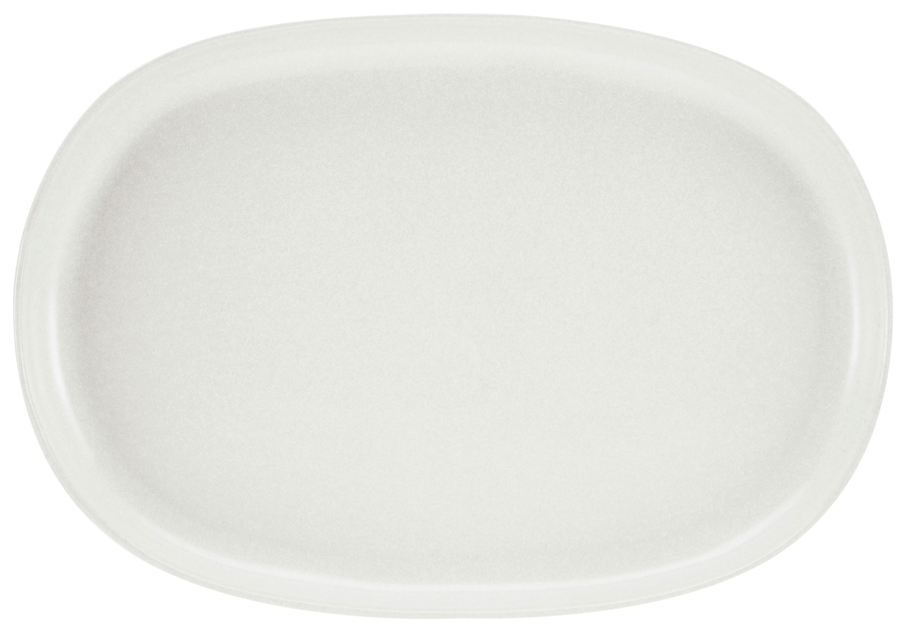 CreaTable Servierplatte Uno Offwhite weiß Steinzeug Uno Offwhite - weiß - CreaTable