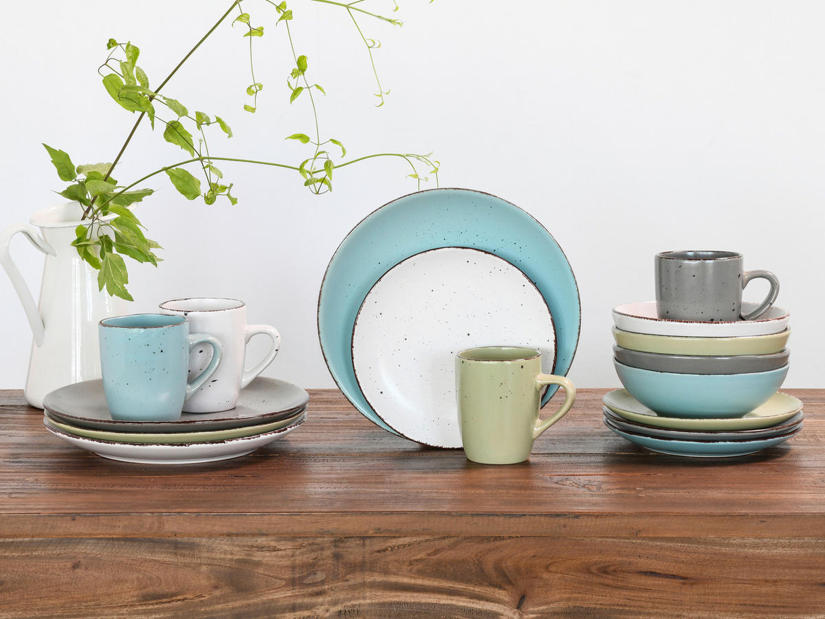 CreaTable Kombiservice Fashion multicolor Keramik 16 tlg. Fashion - multicolor - CreaTable