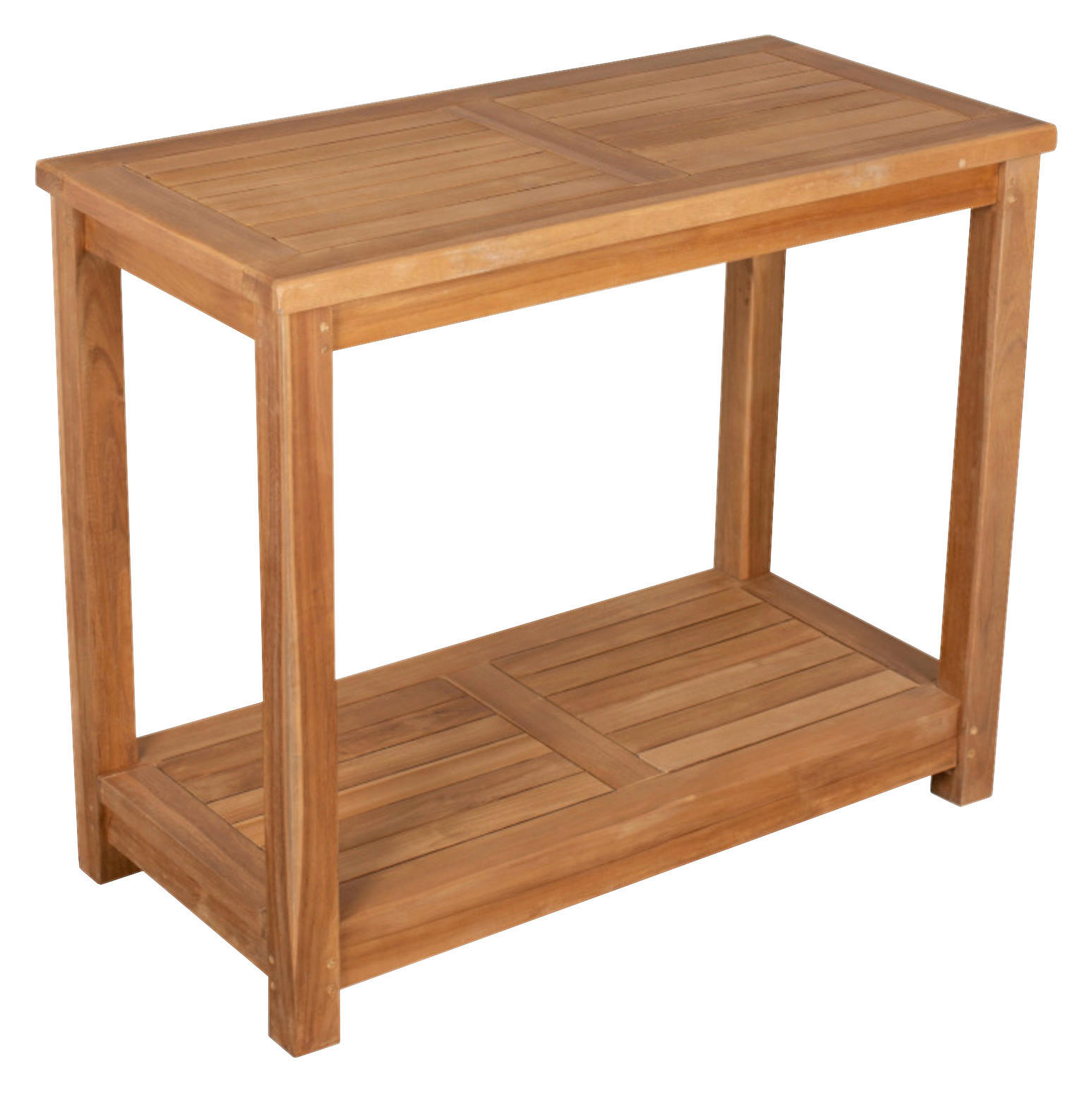 deVries Gartenregal Woodie natur Teakholz B/H/L: ca. 45x75x90 cm Woodie - natur (90,00/45,00/75,00cm) - deVries